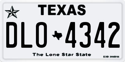 TX license plate DLO4342
