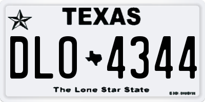 TX license plate DLO4344