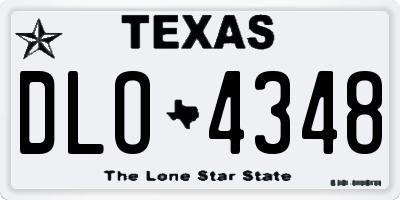 TX license plate DLO4348