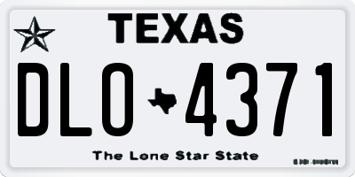 TX license plate DLO4371