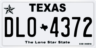 TX license plate DLO4372
