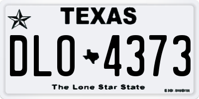 TX license plate DLO4373