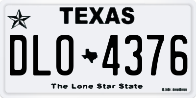 TX license plate DLO4376