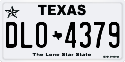 TX license plate DLO4379