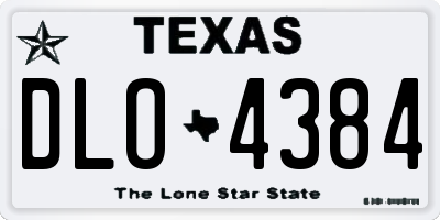 TX license plate DLO4384