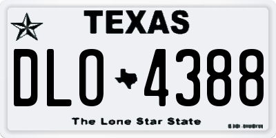 TX license plate DLO4388