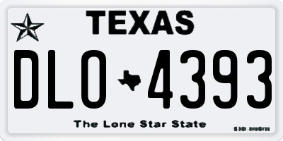 TX license plate DLO4393