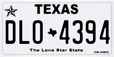 TX license plate DLO4394