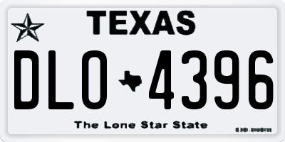 TX license plate DLO4396