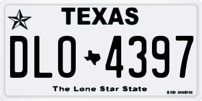 TX license plate DLO4397