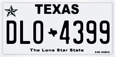 TX license plate DLO4399