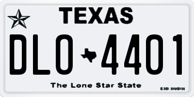 TX license plate DLO4401