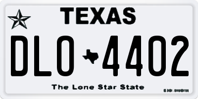 TX license plate DLO4402