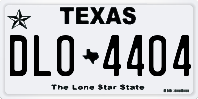 TX license plate DLO4404