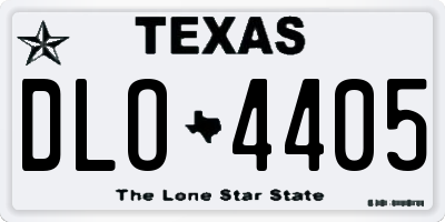 TX license plate DLO4405