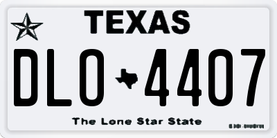 TX license plate DLO4407