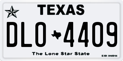 TX license plate DLO4409