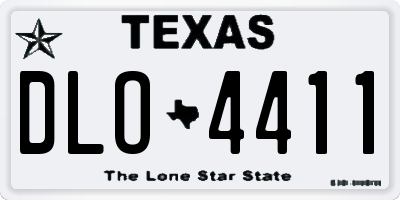 TX license plate DLO4411