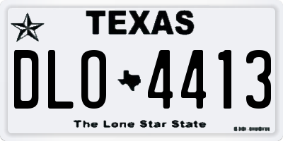 TX license plate DLO4413