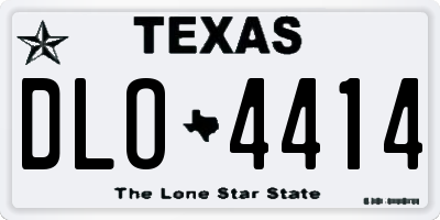 TX license plate DLO4414