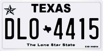 TX license plate DLO4415