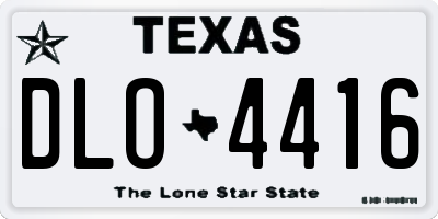 TX license plate DLO4416