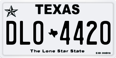 TX license plate DLO4420