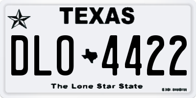 TX license plate DLO4422