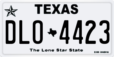 TX license plate DLO4423