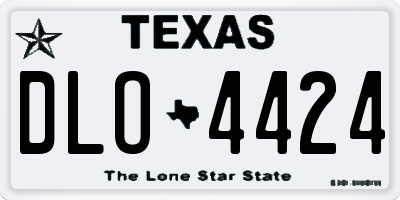 TX license plate DLO4424