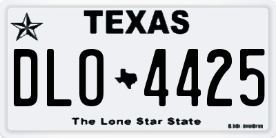 TX license plate DLO4425