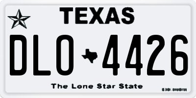 TX license plate DLO4426