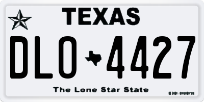 TX license plate DLO4427