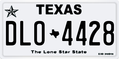 TX license plate DLO4428