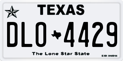 TX license plate DLO4429