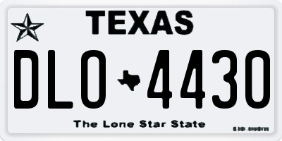 TX license plate DLO4430