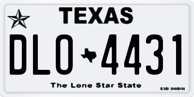 TX license plate DLO4431