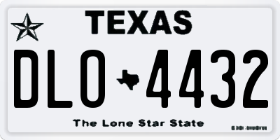 TX license plate DLO4432