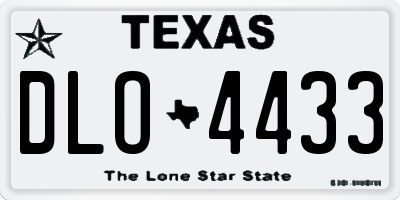 TX license plate DLO4433