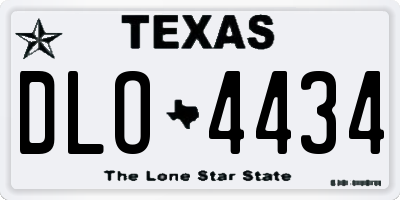 TX license plate DLO4434