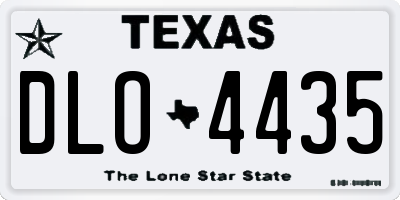 TX license plate DLO4435