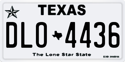 TX license plate DLO4436