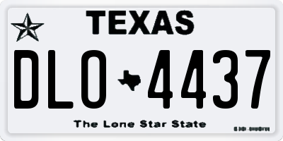 TX license plate DLO4437