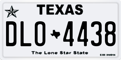 TX license plate DLO4438
