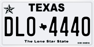 TX license plate DLO4440