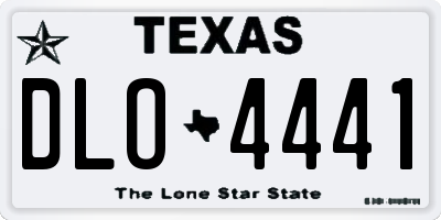 TX license plate DLO4441