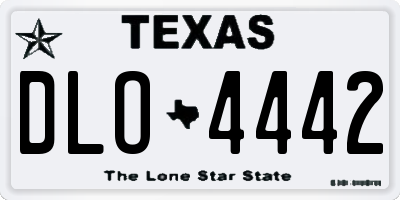 TX license plate DLO4442