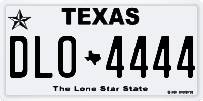 TX license plate DLO4444