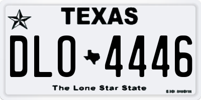 TX license plate DLO4446