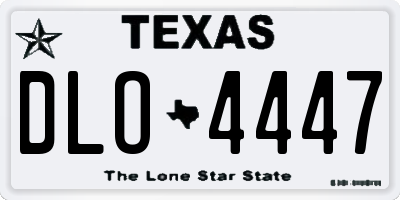 TX license plate DLO4447